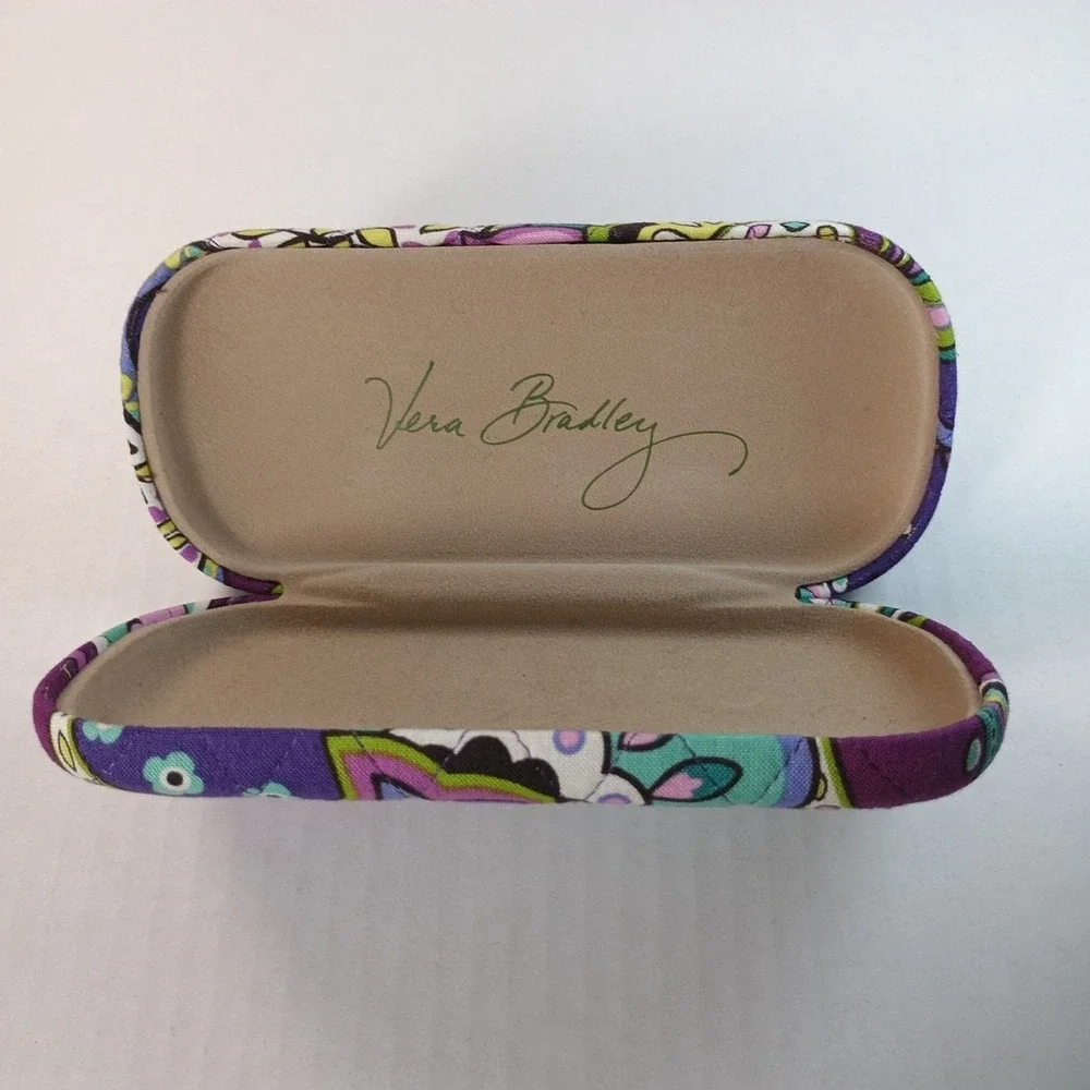 Vera Bradley Floral Paisley Sunglass Hard Case Purple Pink Green